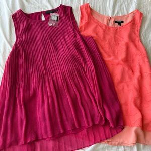 Apt. 9 Fuchsia and Coral Sleeveless Blouses